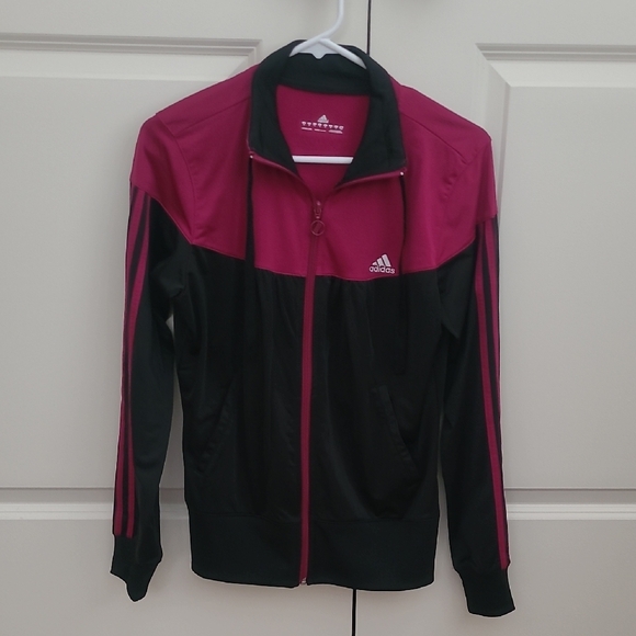 adidas Jackets & Blazers - Adidas Plum and Black Track Jacket